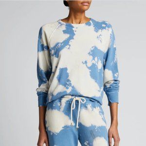 THE GREAT The College Splattered Cotton Sweatshirt SZ 2 Medium